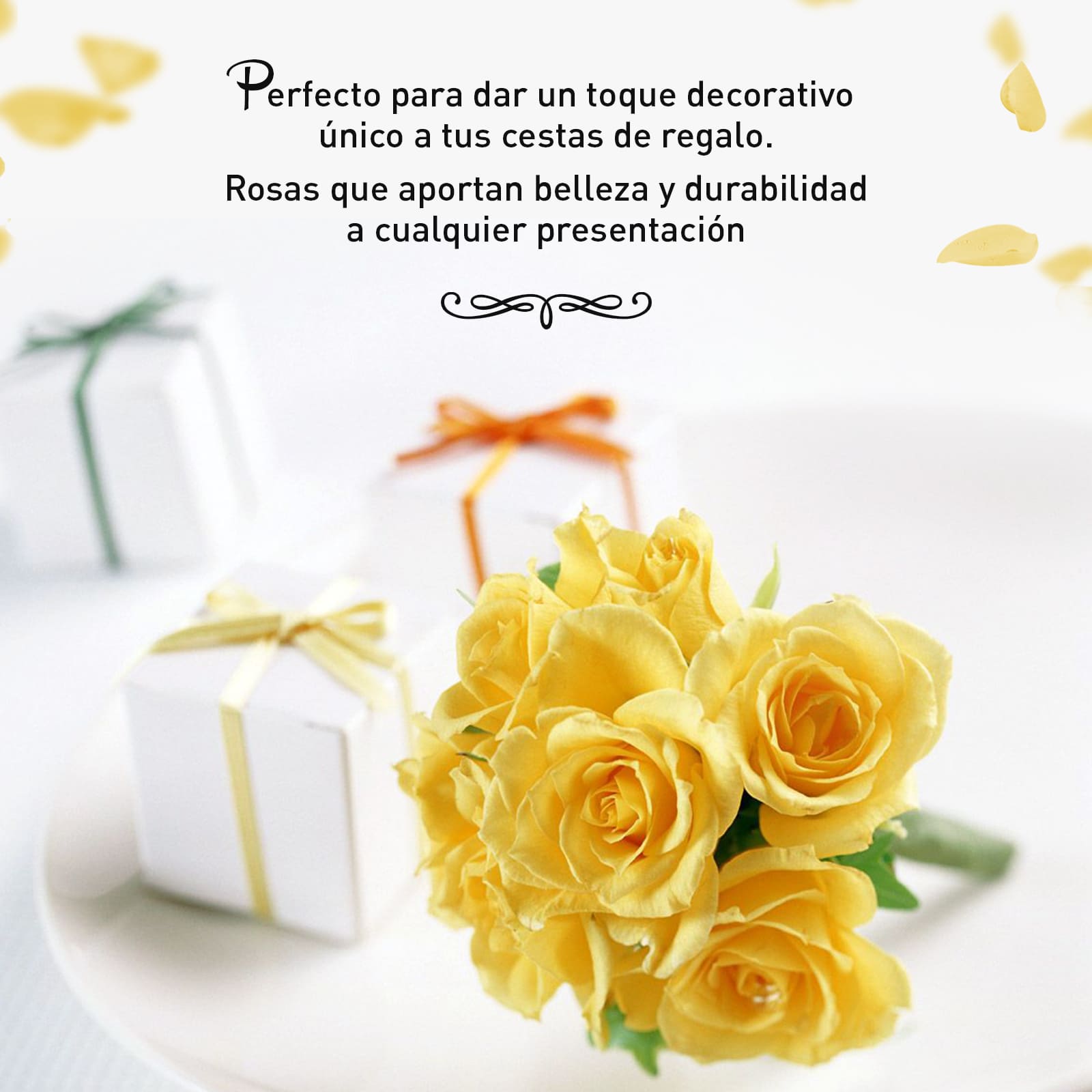 Rosa Preservada de Botón Kiara Amarillo - Imagen 3