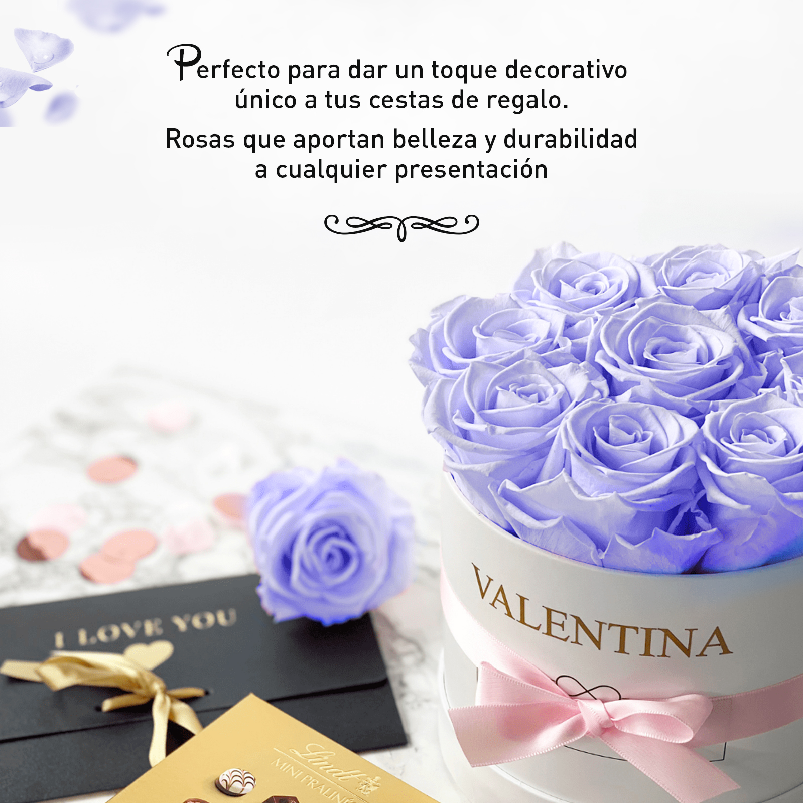 Rosa Preservada de Botón Kiara Lavanda - Imagen 2